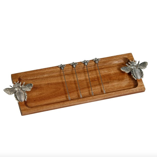 Bee Charcuterie Board with Picks