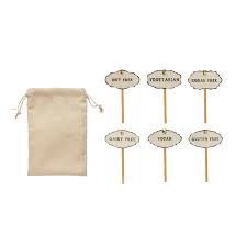 Stoneware Food Markers - Set of 6