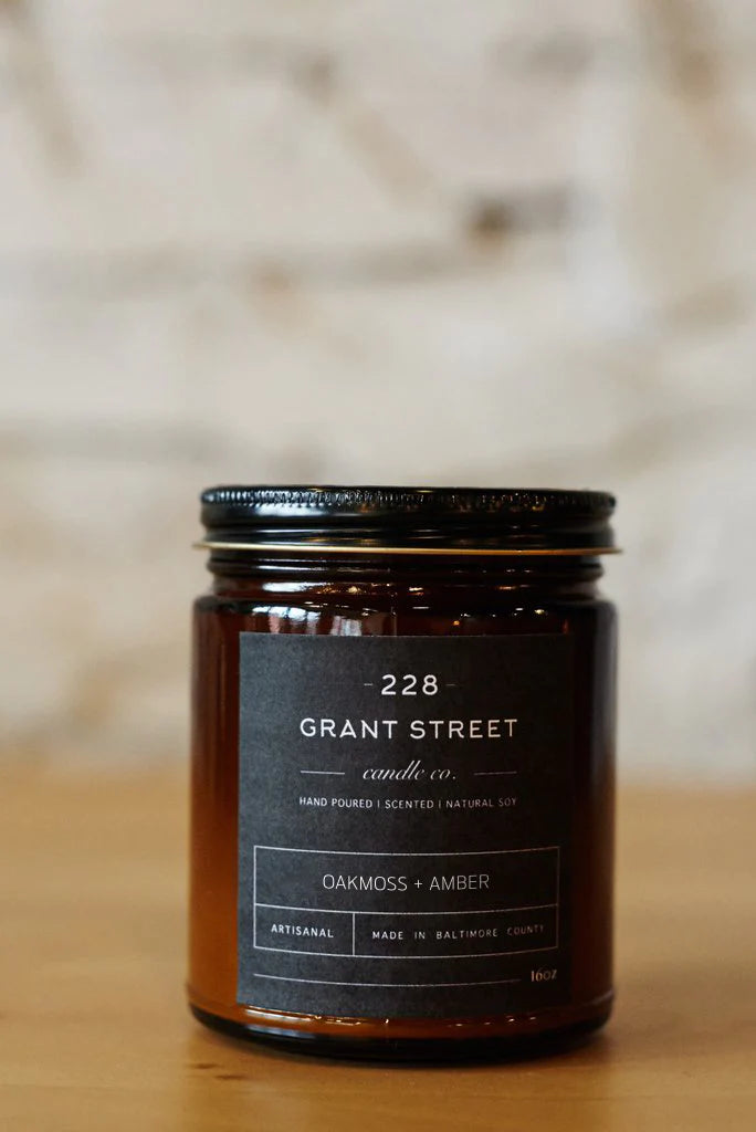 228 Grant Street Oakmoss + Amber Apothecary Candle