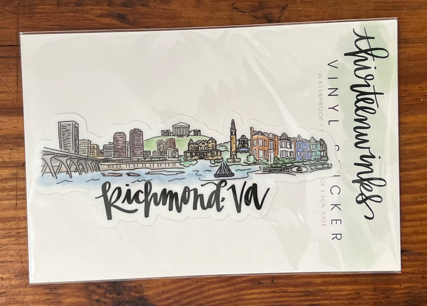 Richmond, VA Skyline Sticker