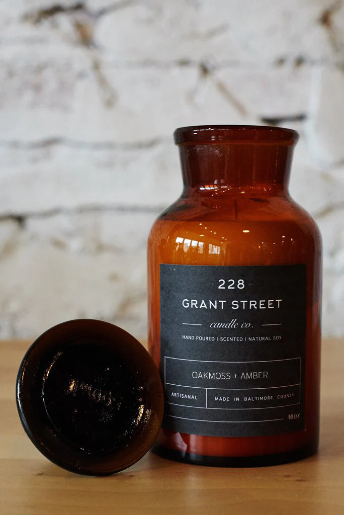 228 Grant Street Oakmoss + Amber Apothecary Candle