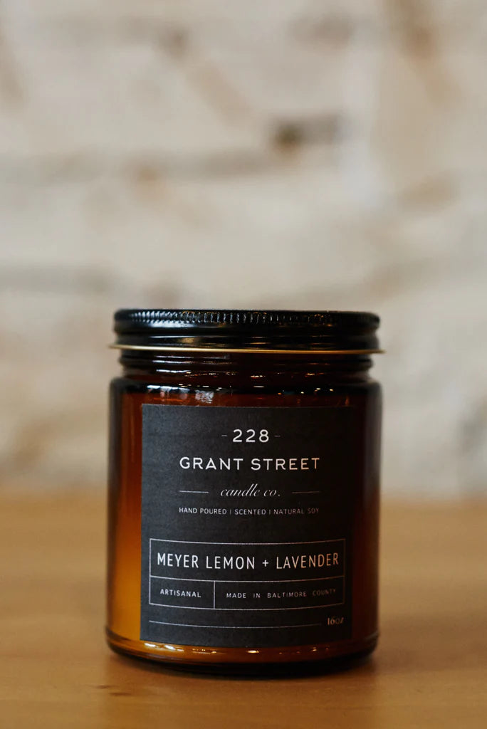 228 Grant Street Meyer Lemon + Lavender Apothecary Candle