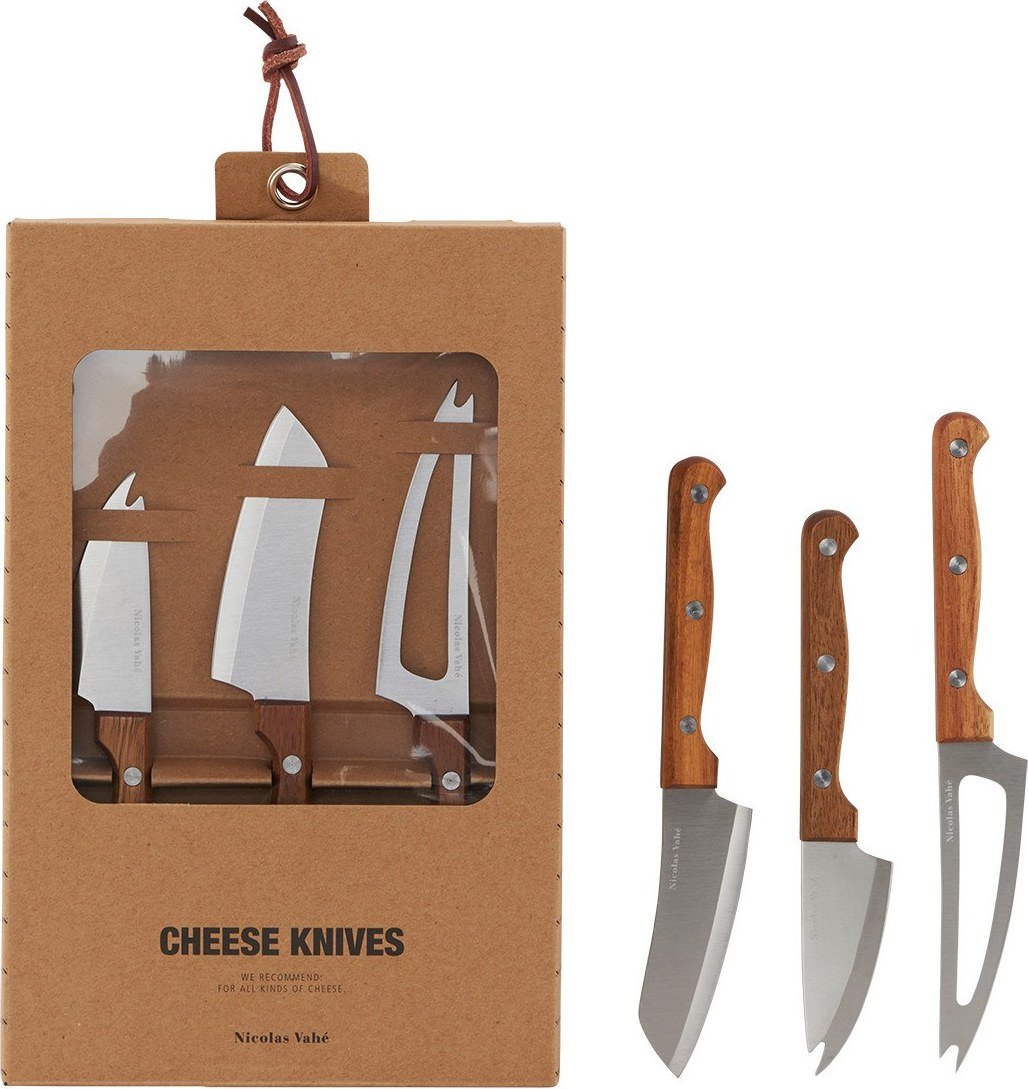 Nicolas Vahé Wooden Cheese Knives - 3pcs Set in Gift Box