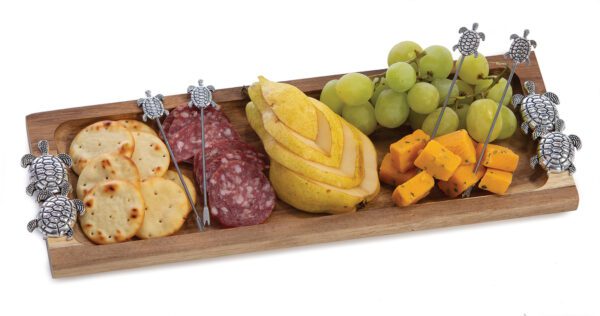Turtle Charcuterie Board with Food Picks